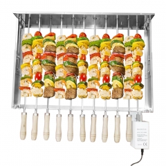 Stainless steel rotisserie system top kebab skewers set BBQ Grill