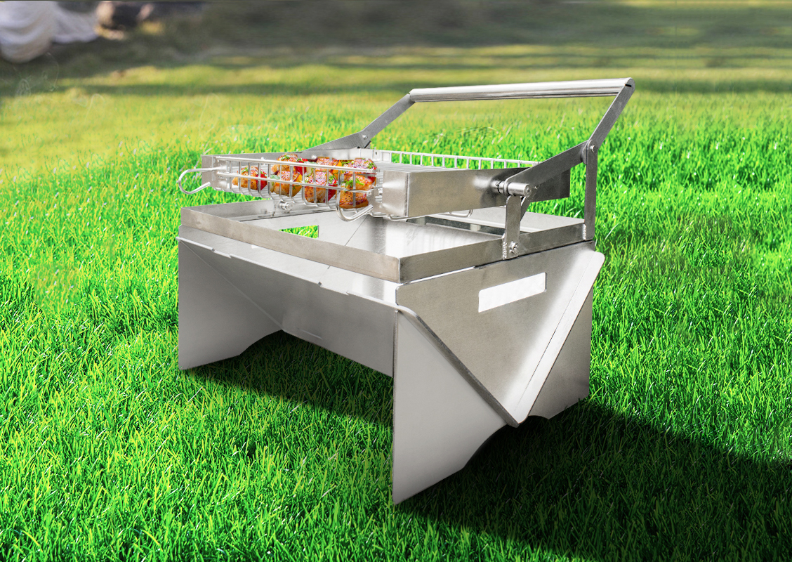 New Portable Camping Easy Charcoal Flip Folding BBQ Grills