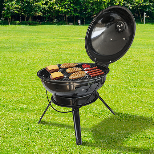 Outdoor Camping Grills Portable Mini round BBQ grill Charcoal 14inch Barbecue Picnic