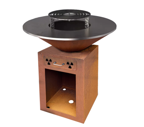 Customized Brazier Corten Fire Bowl Wood Burning Corten Steel Brasero ROUND BBQ Grill