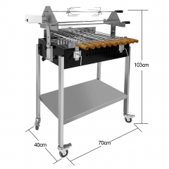 Cyprus Grill BBQ kebab Greek souvlaki foukou Cyprus souvla Charcoal Motorised Outdoor Rotisserie BBQ Grill