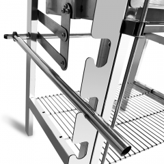 indoor Korean basket topper Manual Foot Flip Camping 180 degree Rotating Barbecue BBQ Grill