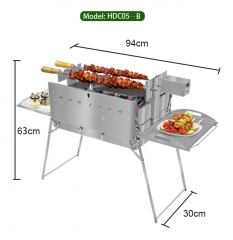 Cyprus BBQ:Portable Tote Lightweight Outdoor Camping Rotating Grill