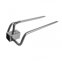 Heavy Duty Stainless Steel Grilling Fork - BBQ Accessories with 17in Long Handle, Heat-Resistant, Rustproof, Ergonomic Grip for Outdoor Grilling