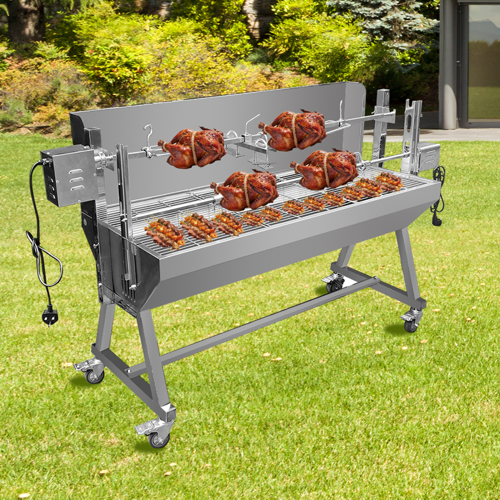 Elevate Your Grilling Game: Stainless Steel Electric Rotisserie Grill & Spit Roast Essentials