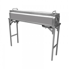 Outdoor stainless steel fan barbecue grill