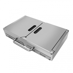 Portable outdoor camping stainless steel folding barbecue and vegetable small barbecue grill