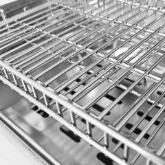 Outdoor camping portable lightweight stainless steel folding with wings flip barbecue grill