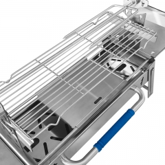 Outdoor camping portable stainless steel multifunctional barbecue grill