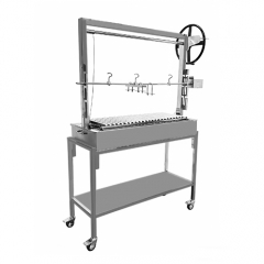 Family backyard commercial roasted chicken, beef stainless steel Santa Maria style Argentine barbecue grill