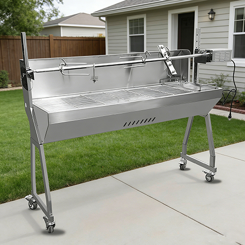Outdoor barbecue stainless steel commercial electric rotisserie grill