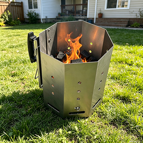Outdoor camping commercial large capacity stainless steel charcoal bucket