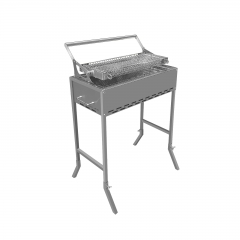 Outdoor camping picnic 360 ° rotating basket stainless steel charcoal grill