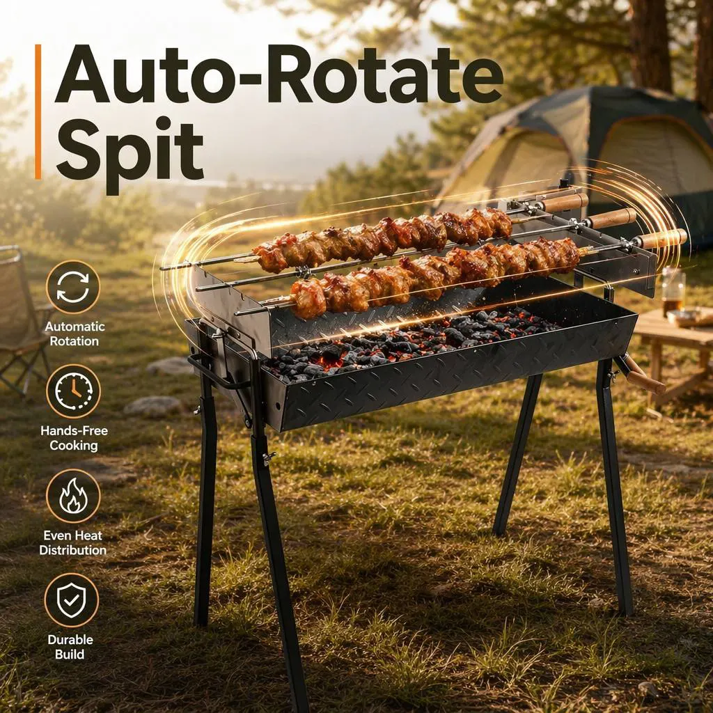 Traditional Cyprus Foukou Charcoal Rotisserie Grill: Authentic Heritage Meets Smart Digital Precision