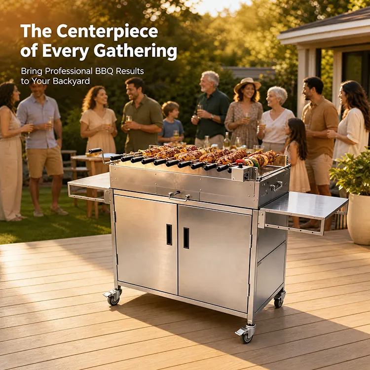 Professional Cypriot-Style Rotisserie Station: Industrial Efficiency Meets Gourmet Precision